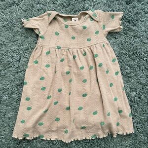 Kate Quinn Short Sleeve Lap Neck Dress | Green Apple | Size 12-18 Months